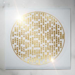 福宙「天圓地方」核心圖騰精緻貼紙，象徵身心平衡與宇宙能量。