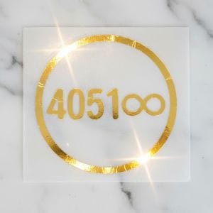 福宙「天圓地方」核心圖騰精緻貼紙，象徵身心平衡與宇宙能量。