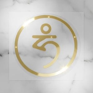 福宙「天圓地方」核心圖騰精緻貼紙，象徵身心平衡與宇宙能量。