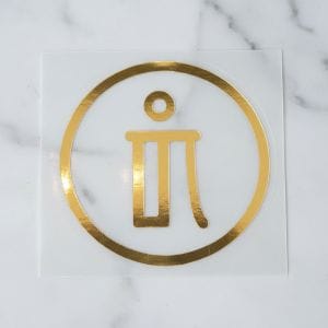 福宙「天圓地方」核心圖騰精緻貼紙，象徵身心平衡與宇宙能量。