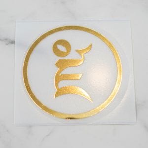 福宙「天圓地方」核心圖騰精緻貼紙，象徵身心平衡與宇宙能量。