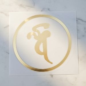 福宙「天圓地方」核心圖騰精緻貼紙，象徵身心平衡與宇宙能量。