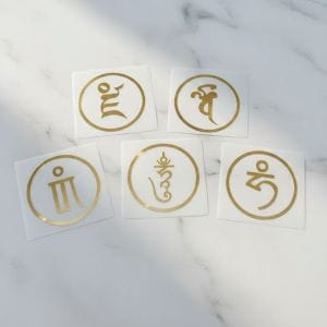 福宙「天圓地方」核心圖騰精緻貼紙，象徵身心平衡與宇宙能量。