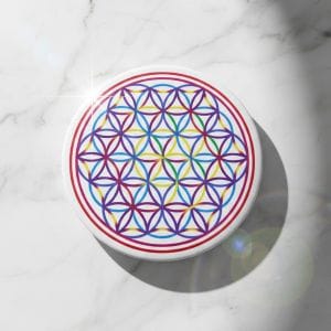 福宙「天圓地方」核心圖騰杯墊，呈現東方美學與身心平衡能量。